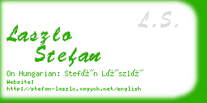 laszlo stefan business card